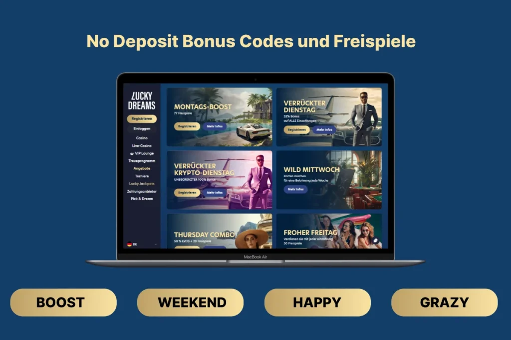 Lucky Dreams Promo-Codes mit Freispielen